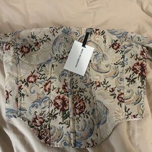 Manière De Voir Floral Jacquard Corset